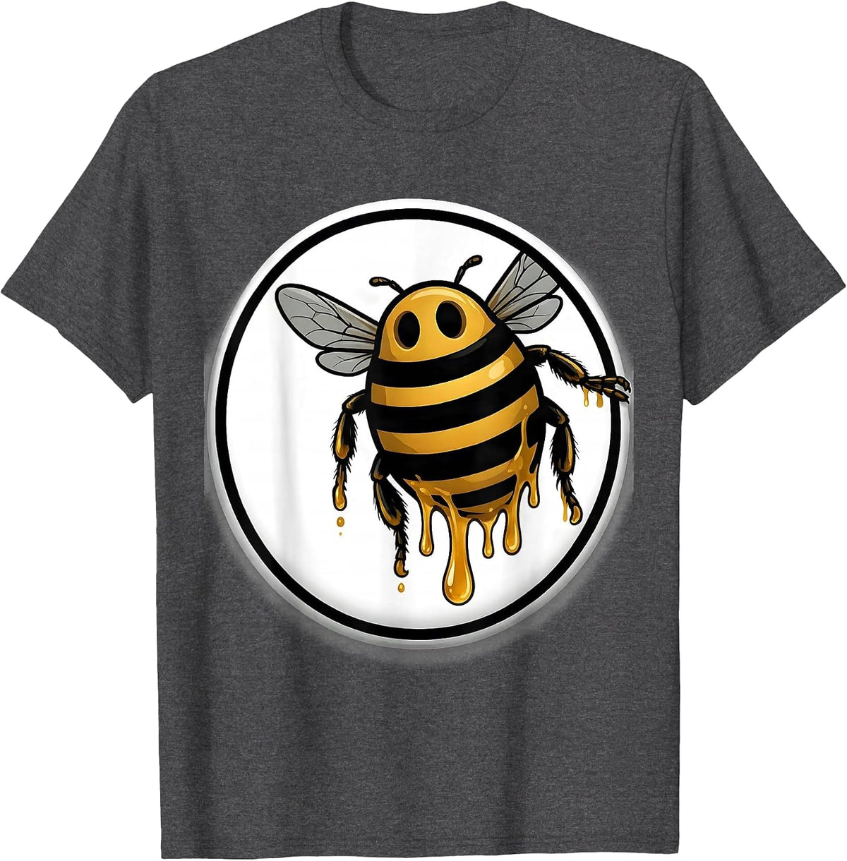 Boo Bees Ghost Honey Bee Halloween Humor T-Shirt - Dark Heather Grey