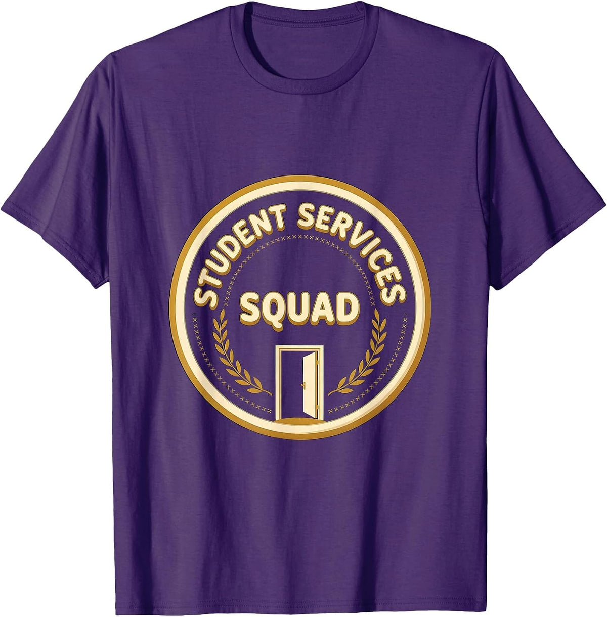 Men's Student Services Squad Groovy Retro School Counselor T-Shirt - Purple