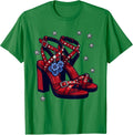 Men's Red Sandals Blue Daisy Charm Patriotic Design T-Shirt - Kelly Green