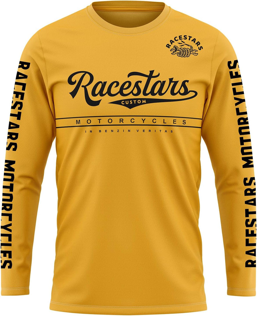 MTB Jersey Men Long Sleeve Mountain Bike Breathable Moisture-Wicking Top - Rs0007