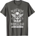 Heavy Metal Dad k Rock Music T-Shirt - Asphalt Grey