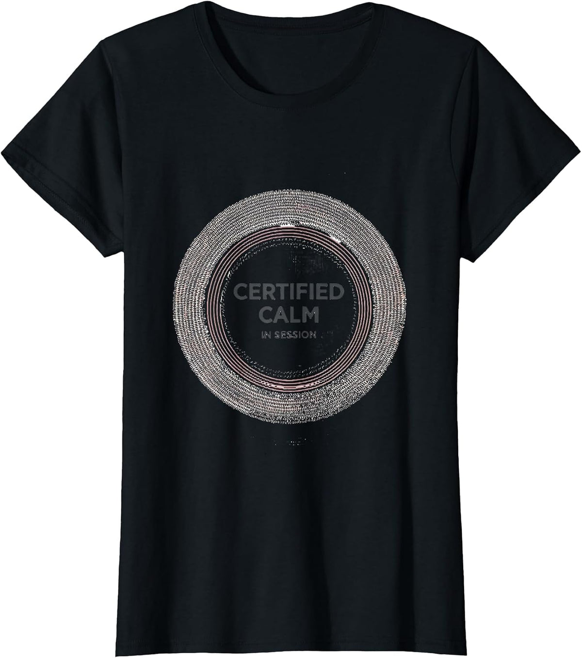 Certified Calm In Session Funny School Counselor Mental T-Shirt - Black