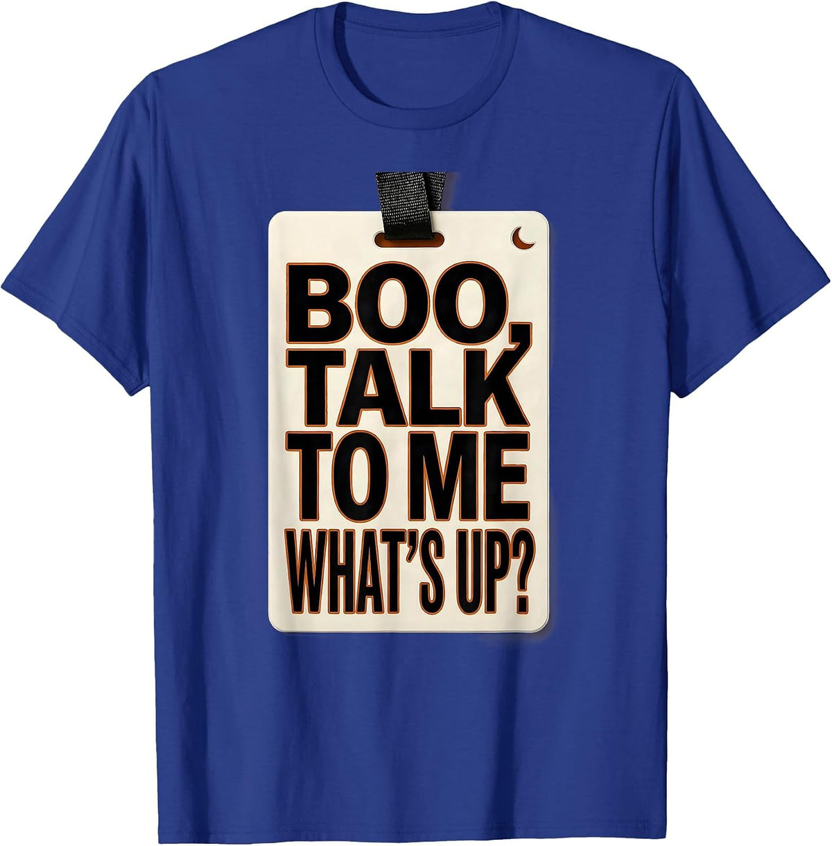 Men's Boo Talk To Me What's Up Funny Halloween School Counselor T-Shirt - Royal Blue