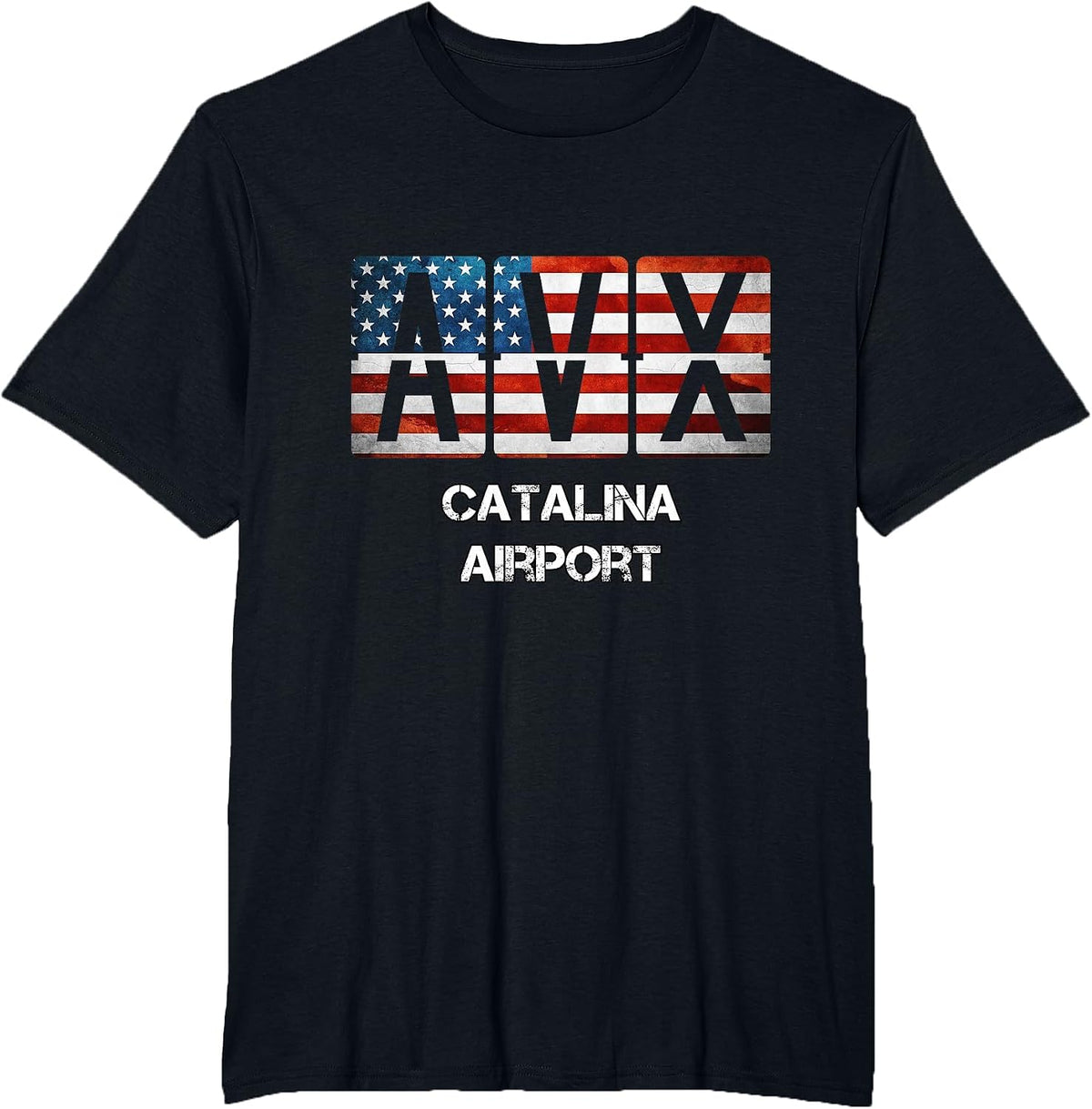 Catalina Airport AVX Aviation Pilot T-Shirt - Black