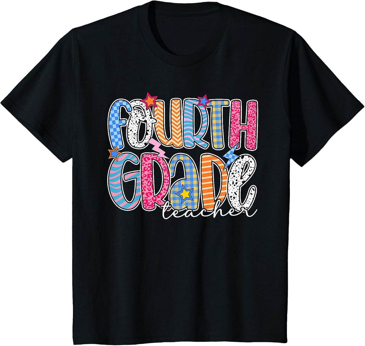Fourth Grade Teacher 4th Grade Teachers Back to School T-Shirt - Black