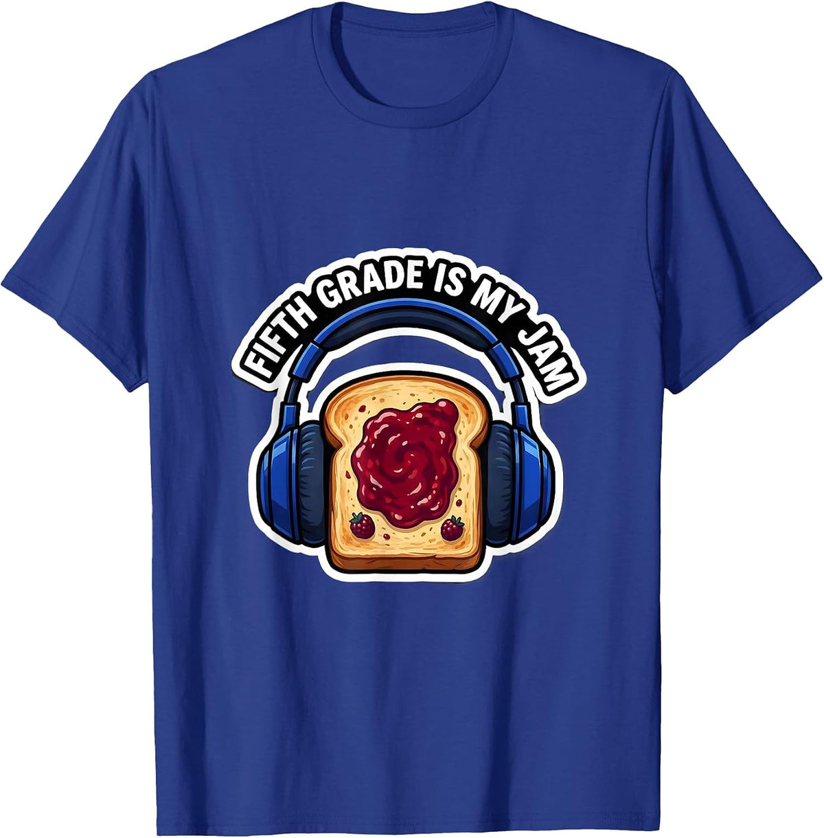 Fifth Grade Is My Jam Retro Back To School Teacher Student T-Shirt - Royal Blue