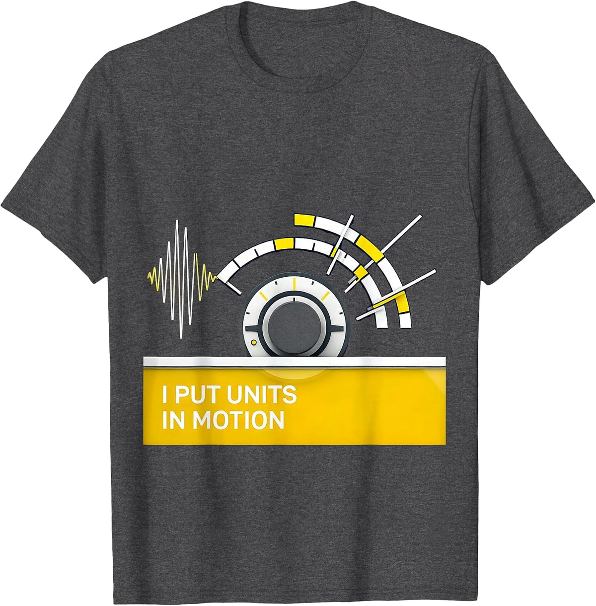 I Put Units In Motion Swiss International 911 Dispatcher T-Shirt - Dark Heather Grey