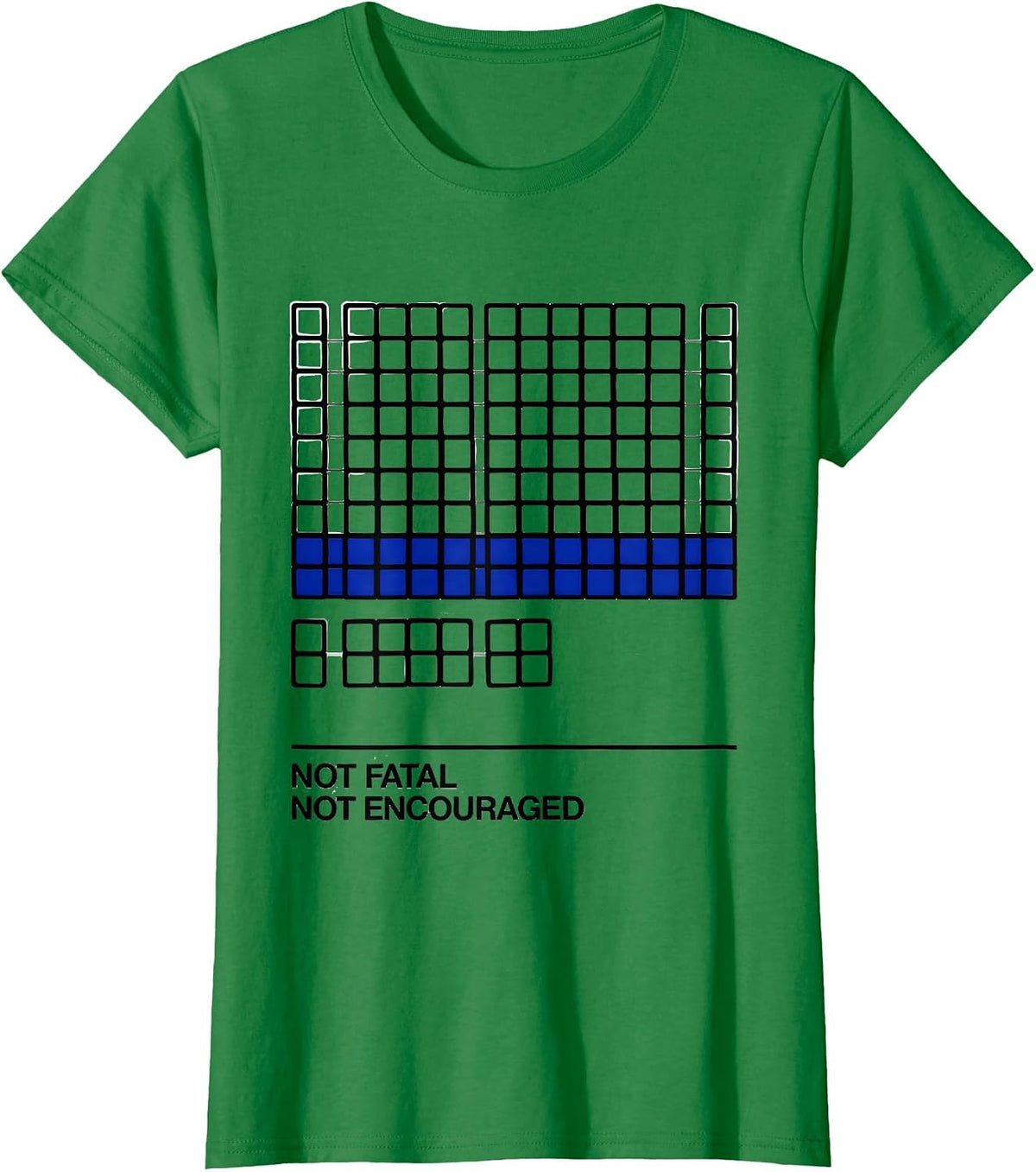 Women's Not Fatal, Not Encouraged Funny Periodic Table Chemistry T-Shirt - Kelly Green