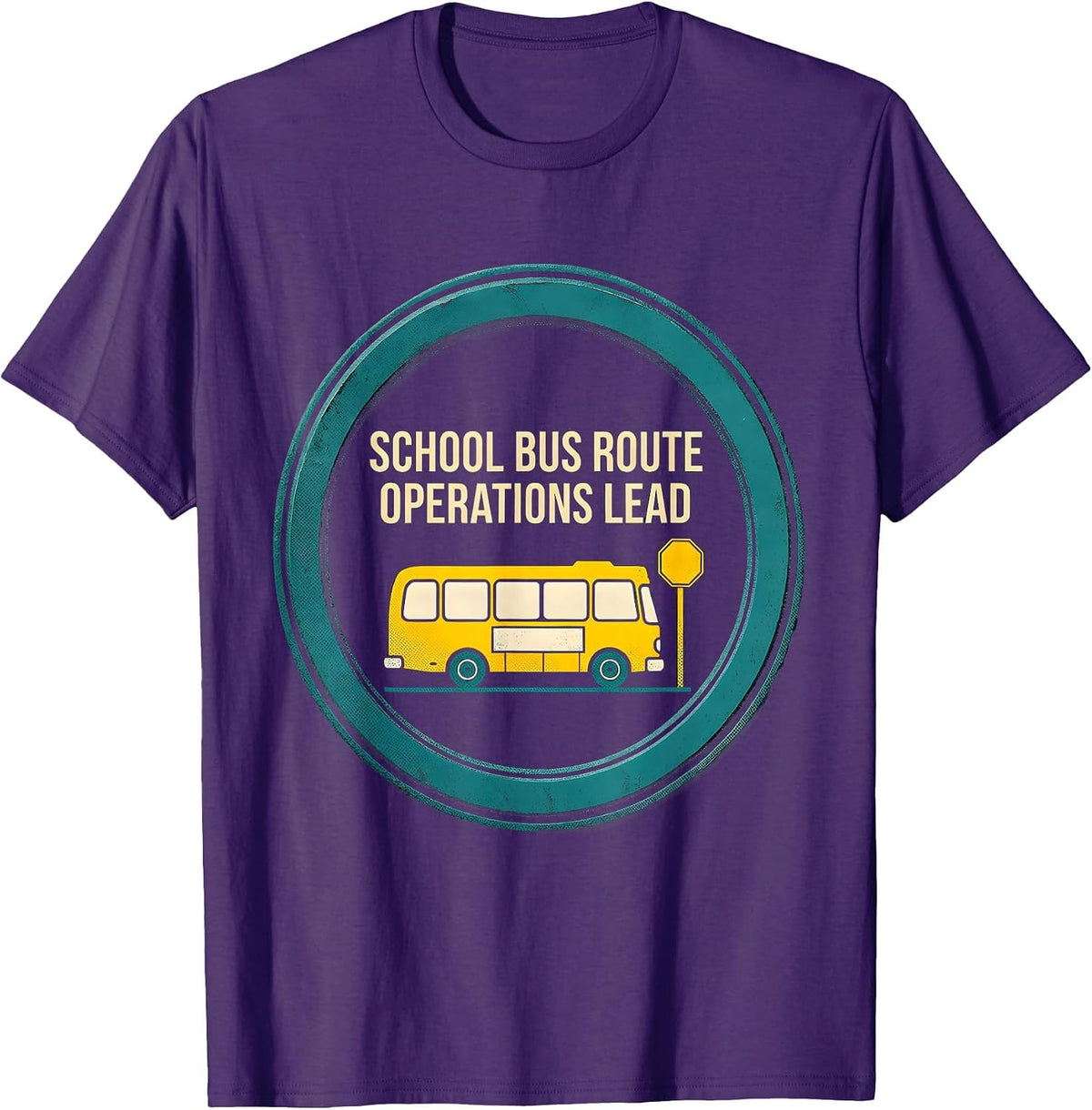 School Bus Route Operations Lead Funny School Bus Driver T-Shirt - Purple