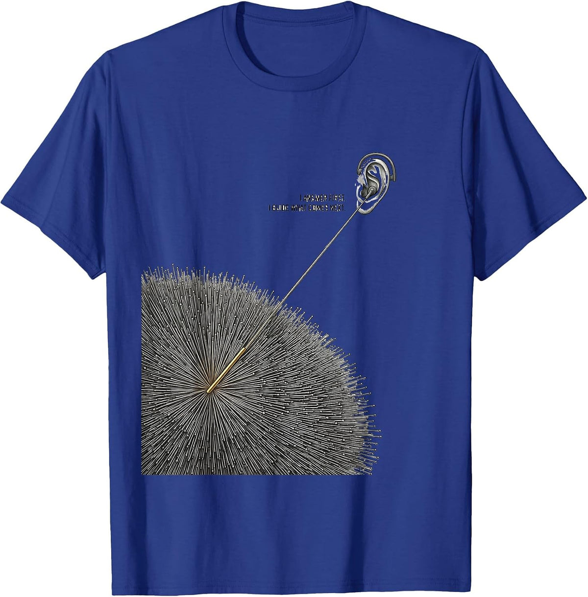 Men's I Answer First I Guide What Comes Next 911 Dispatcher T-Shirt - Royal Blue