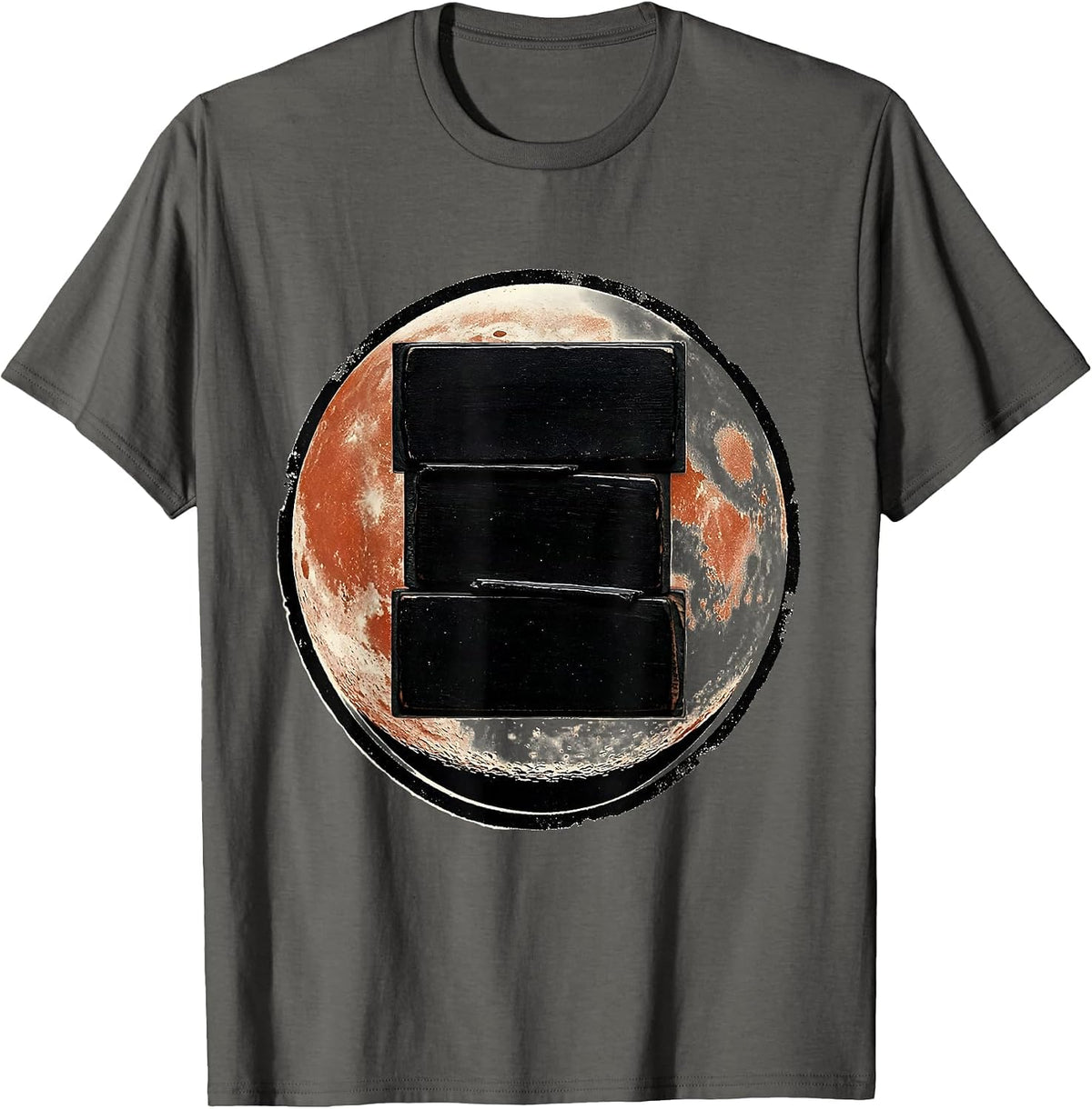 Lunar Horizon Astronomy Enthusiast Boho Chic T-Shirt - Asphalt Grey