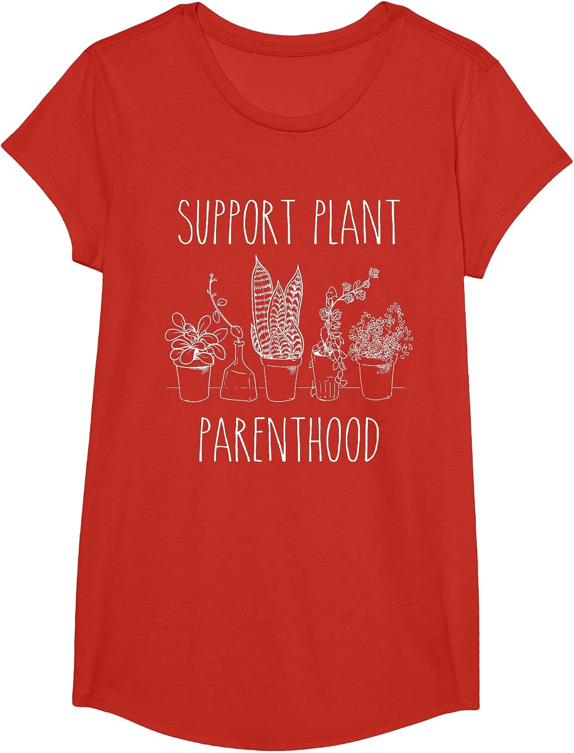 Support Plant Parenthood Gardening Plants Plant Parent T-Shirt - Girls Red