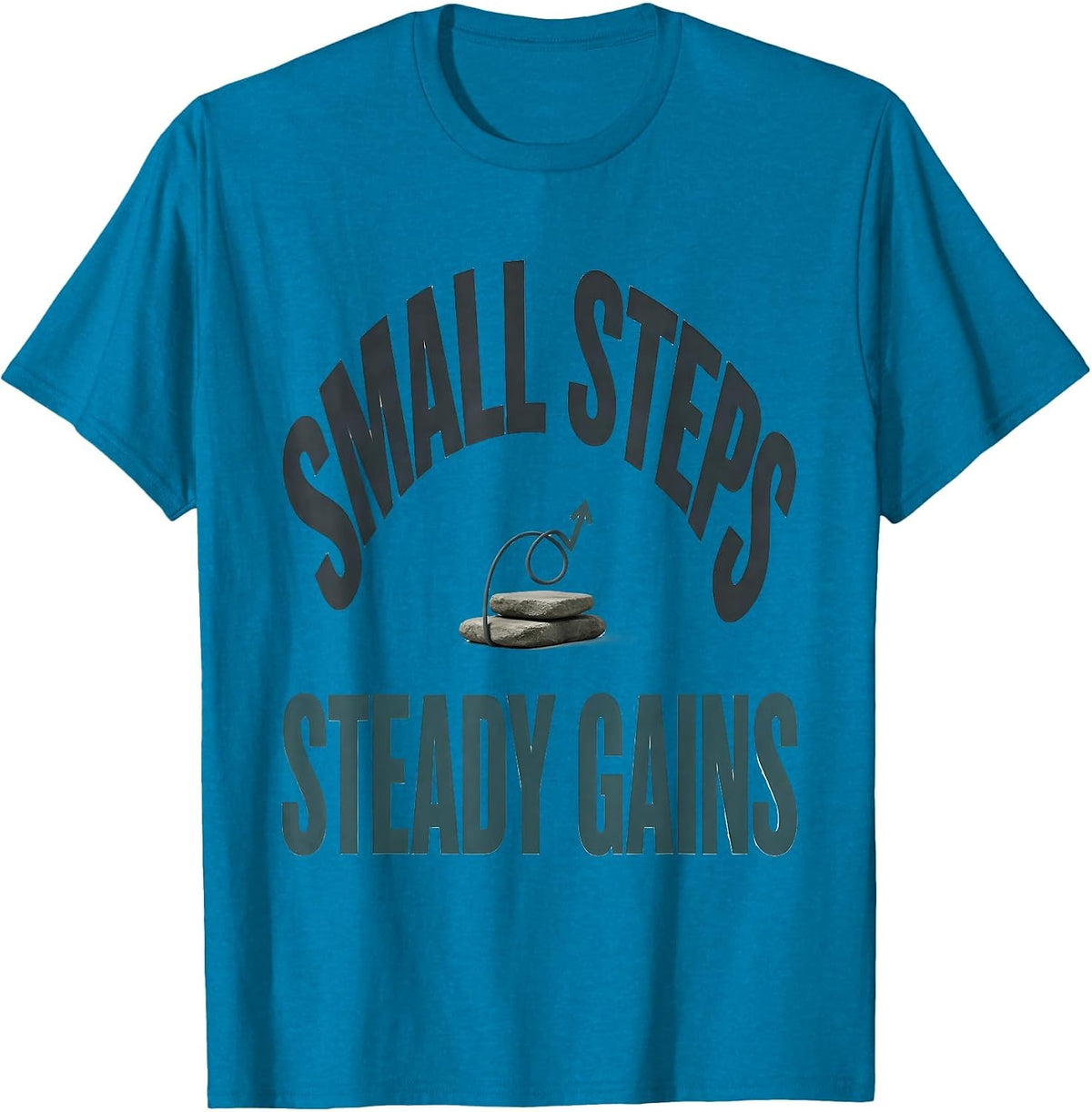 Small Steps Steady Gains Occupational Therapy Physical T-Shirt - Sapphire Blue