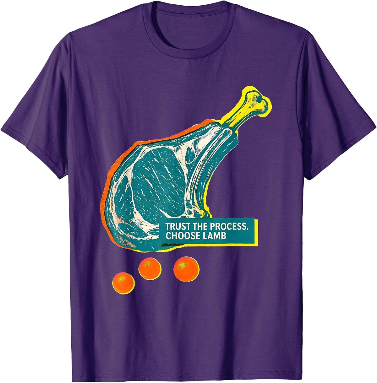 Trust The Process Choose Lamb Funny Carnivore Diet Meat T-Shirt - Purple