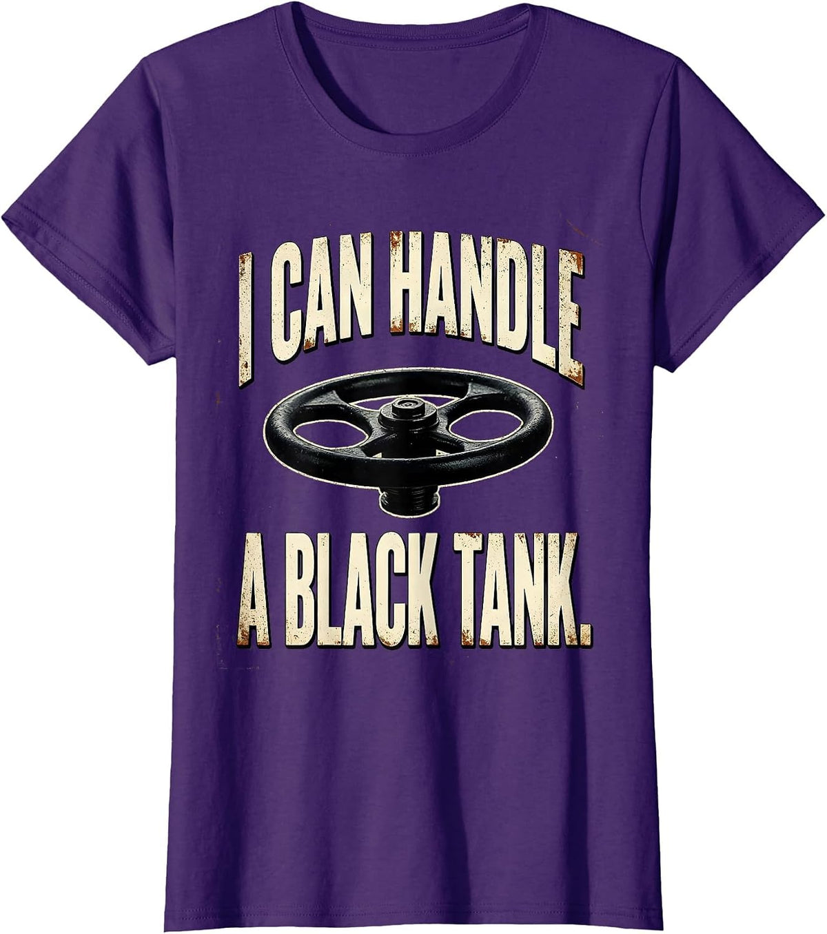 Women's I Can Handle A Black Tank Distressed Funny RV Owner Camping T-Shirt - Purple