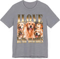 I Love Dumb Blondes Dog T-Shirt Golden Retriever Dog Lover Funny Cute Unisex Shirt - Heather Storm