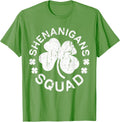 Shenanigans Squad Shirt Irish Men Women Kids St Patricks Day T-Shirt - Grass Green