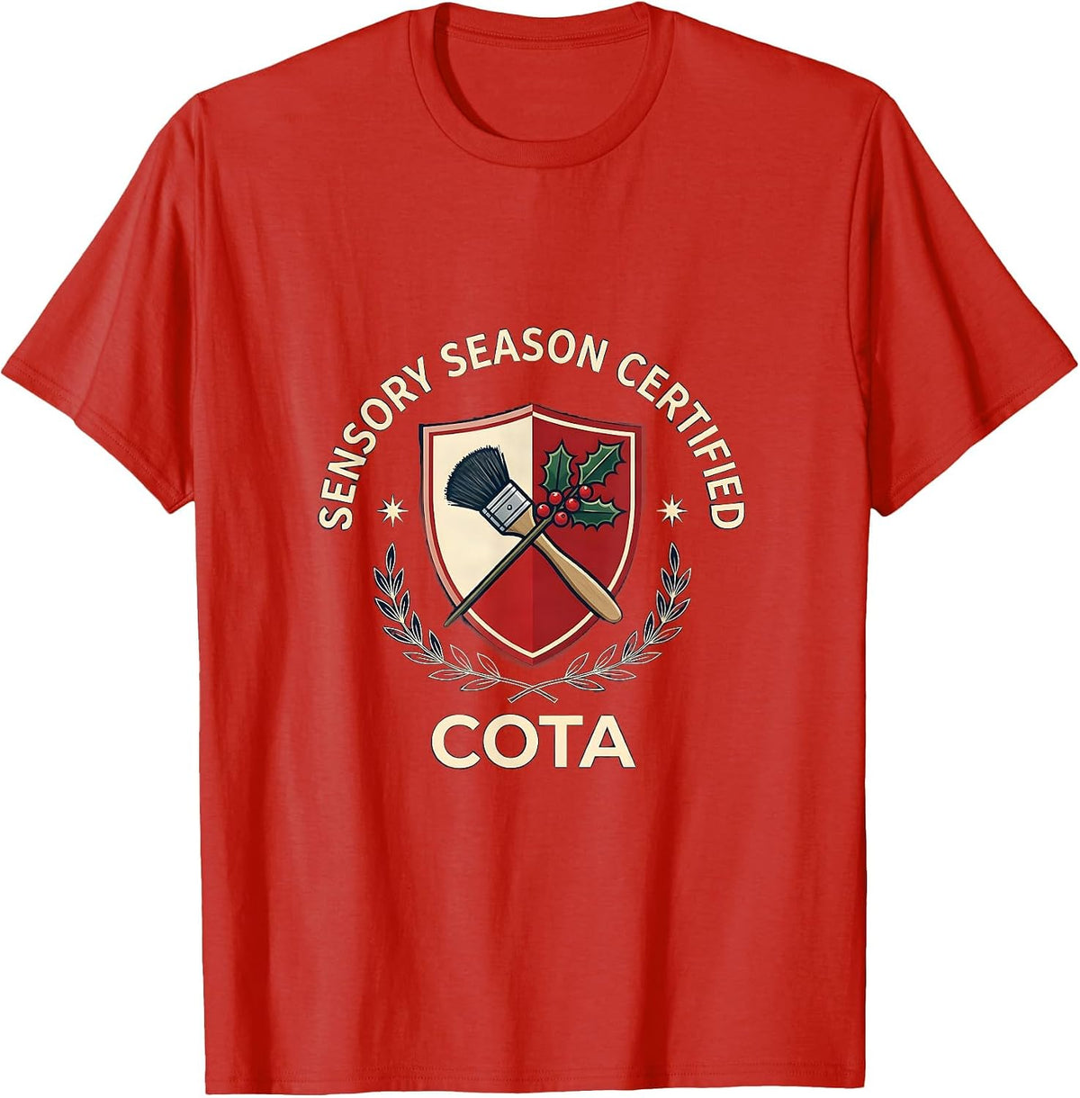 Men's Sensory Season Certified, COTA Occupational Therapist T-Shirt - Red