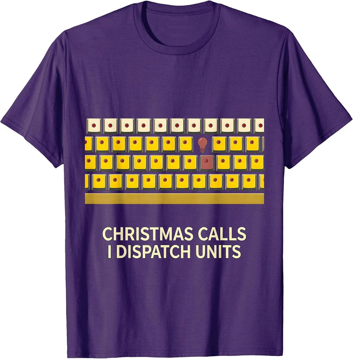 Men's Christmas Calls I Dispatch Units Funny 911 Dispatcher T-Shirt - Purple