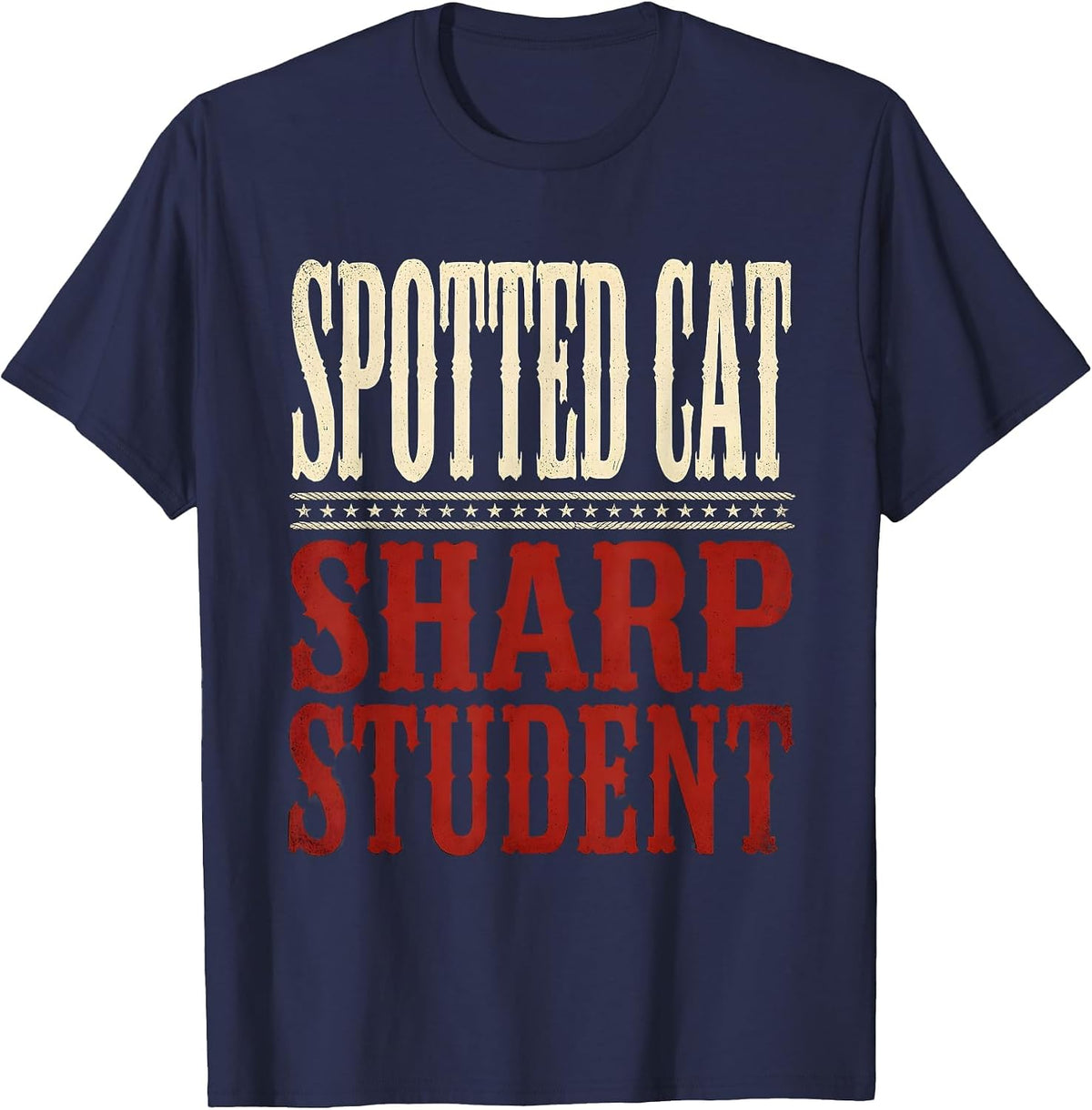 Men's Bengal Cat Lover Back to School Graphic Design T-Shirt - Navy Blue
