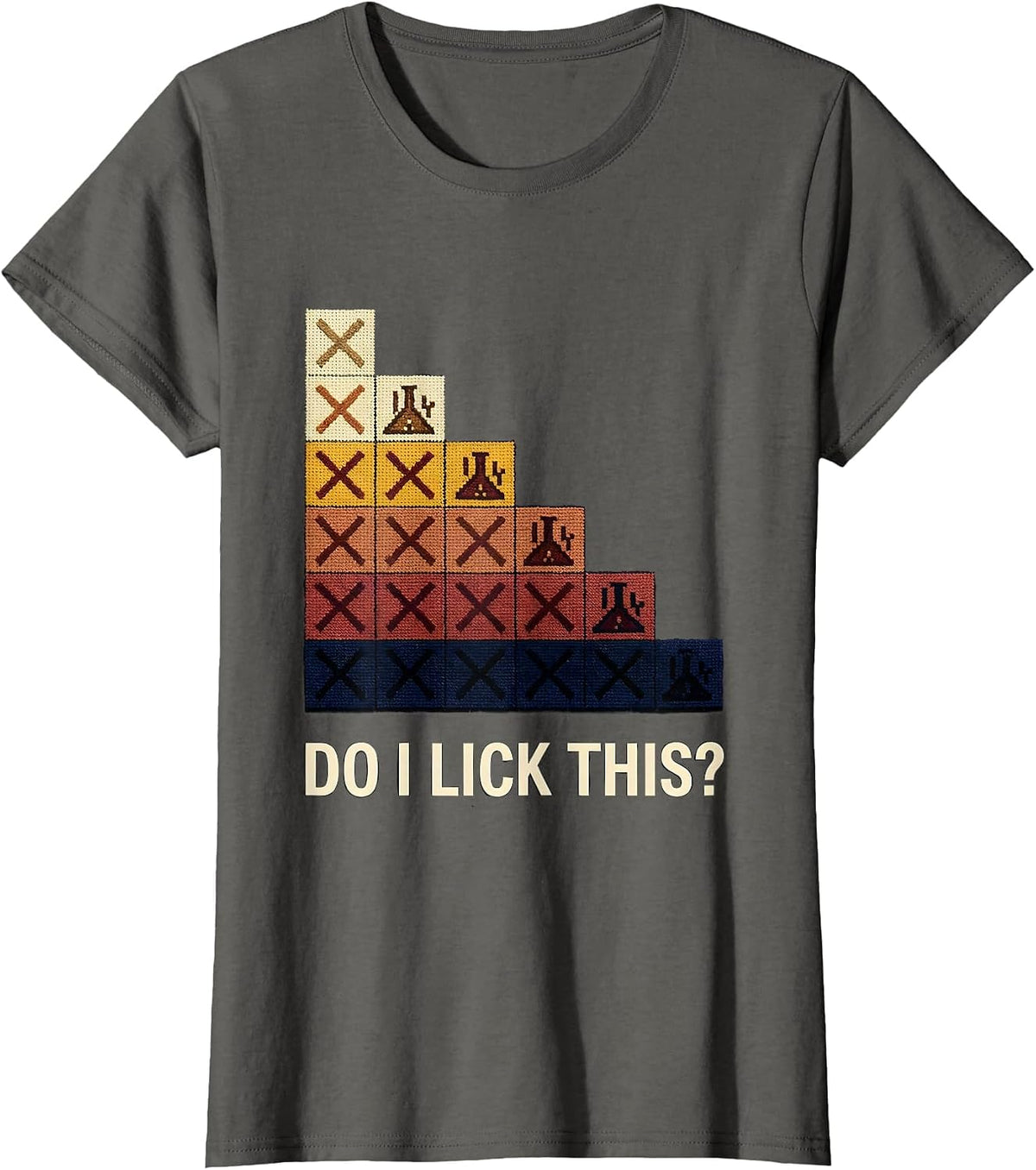 Women's Do I Lick This Funny Periodic Table Science Teacher Gift T-Shirt - Asphalt Grey
