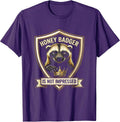 Honey Badger Is Not Impressed Funny Animal Lover Meme Humor T-Shirt, Men, Purple, XX-Large - As Pictured
