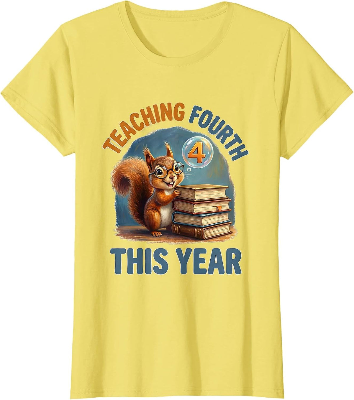 Teaching Fourth This Year Storybook Teacher Fourth Grade T-Shirt - Lemon Yellow