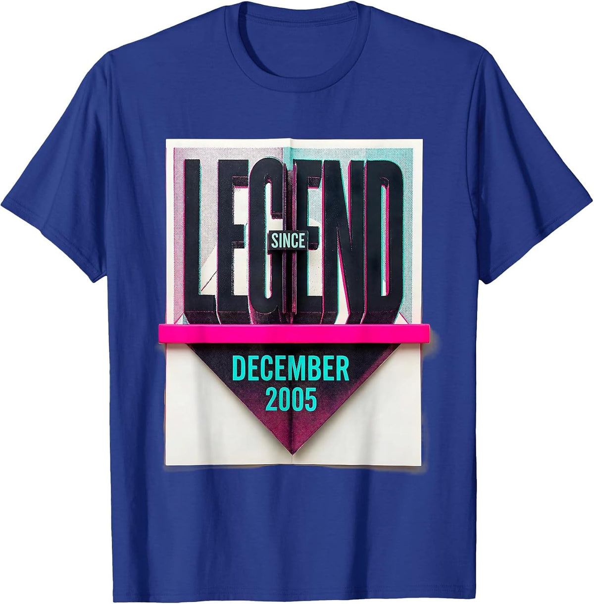 Men's Legend Since December 2005 Vintage Birthday Gift Keepsake T-Shirt - Royal Blue