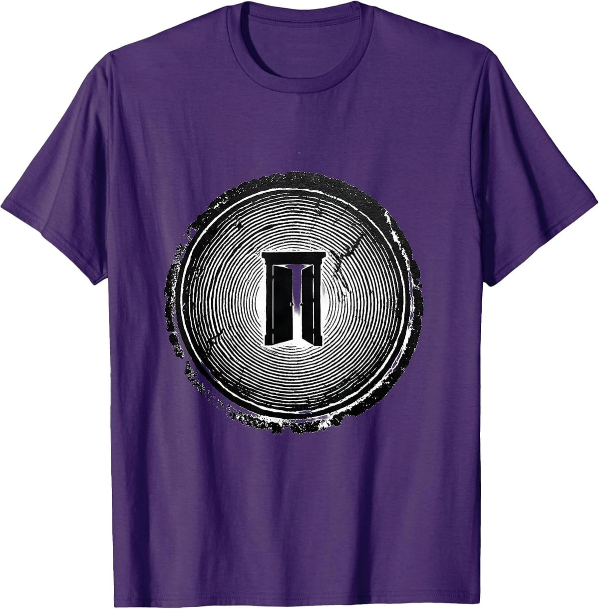 Stamped Badge School Counselor Mental Health Humor T-Shirt - Purple