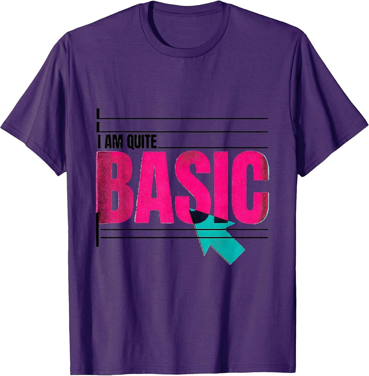 I Am Quite Basic Nerdy Chemistry Pun Science Humor T-Shirt - Purple