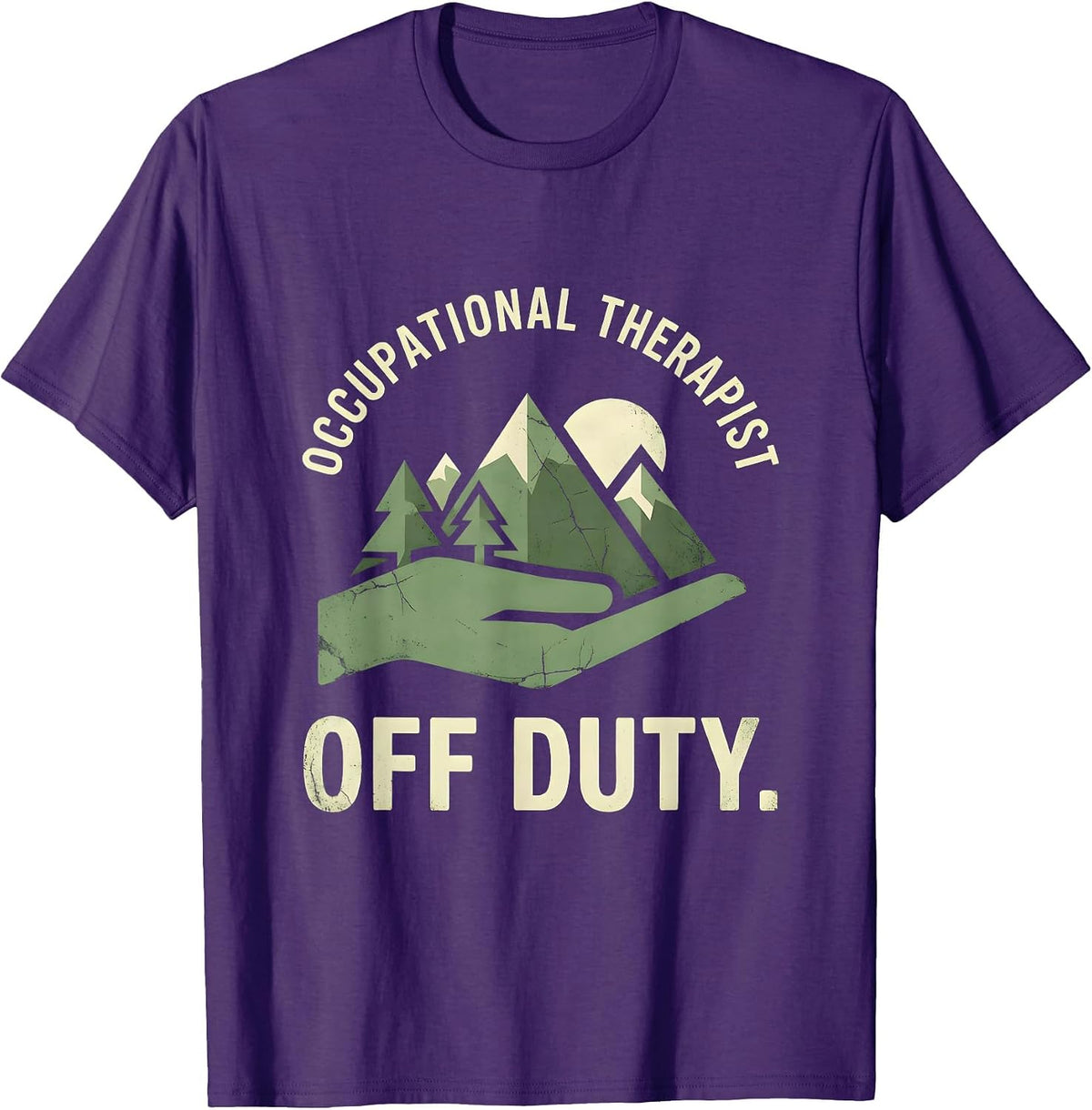 Men's Occupational Therapist Off Duty Funny OT Design T-Shirt - Purple