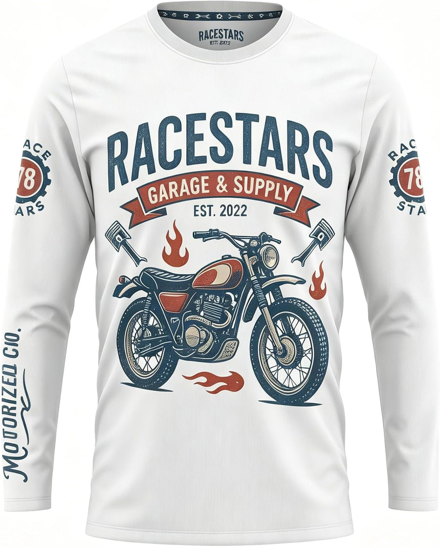 MTB Jersey Men Long Sleeve Mountain Bike Cycling Motorcycle Athletic Shirt - Rs0206