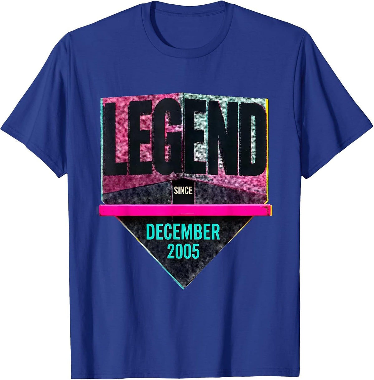 Legend Since December 2005 Vintage Birthday Gift Keepsake T-Shirt - Royal Blue