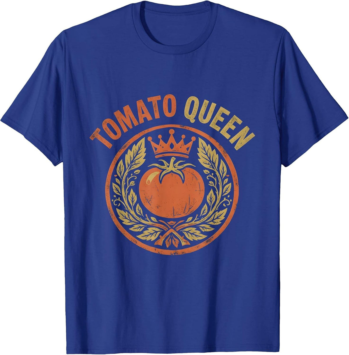 Tomato Queen Bold Garden Royalty Design T-Shirt - Royal Blue