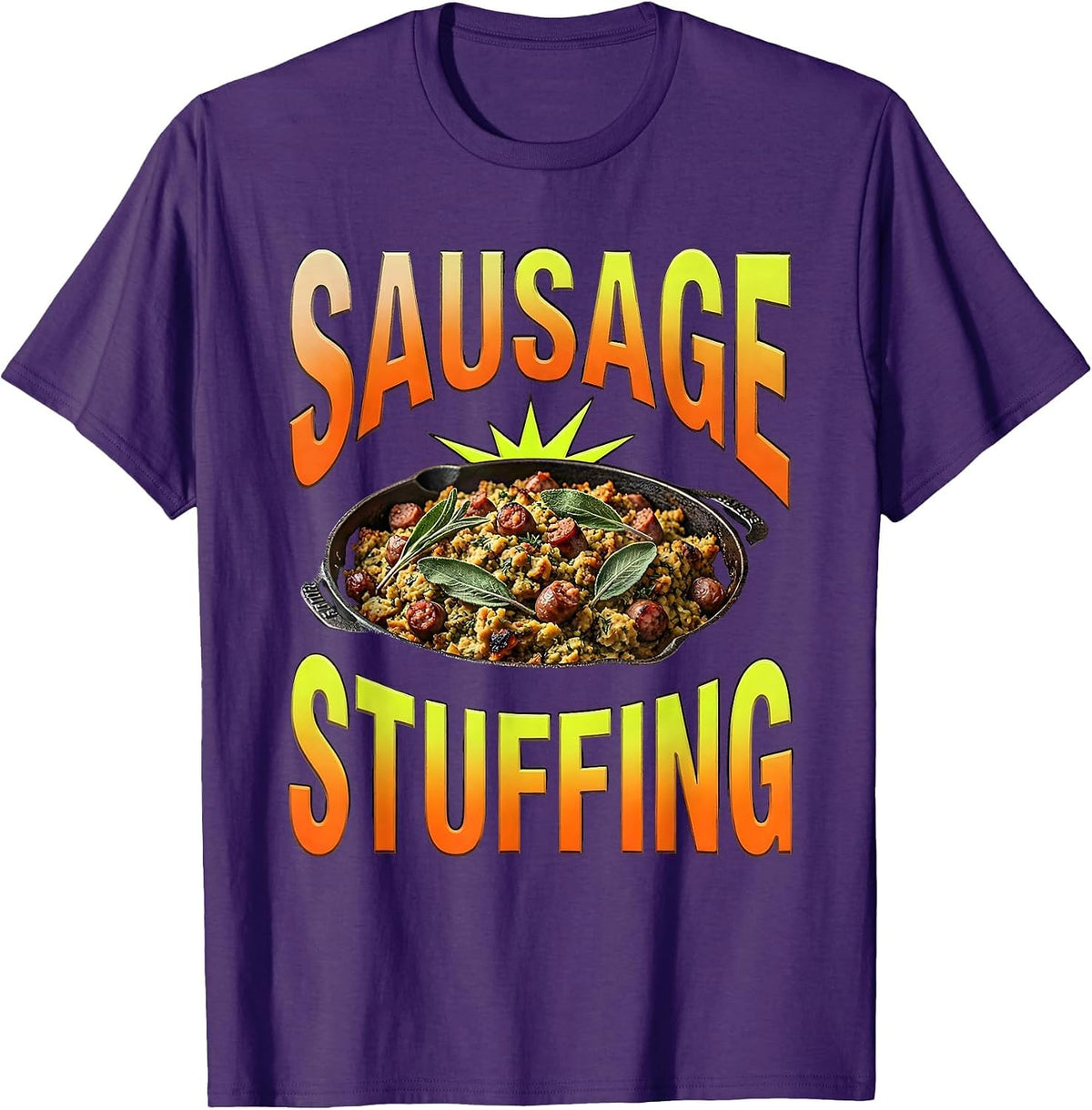 Sausage Stuffing Bootleg 90's Rap Rock Vintage Funny T-Shirt - Purple