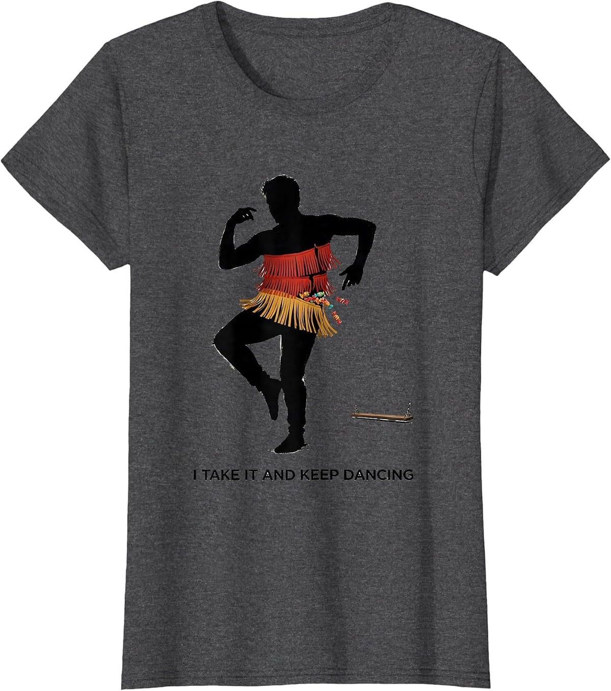Women's I Take It And Keep Dancing Funny Cinco De Mayo Piñata Party T-Shirt - Dark Heather Grey