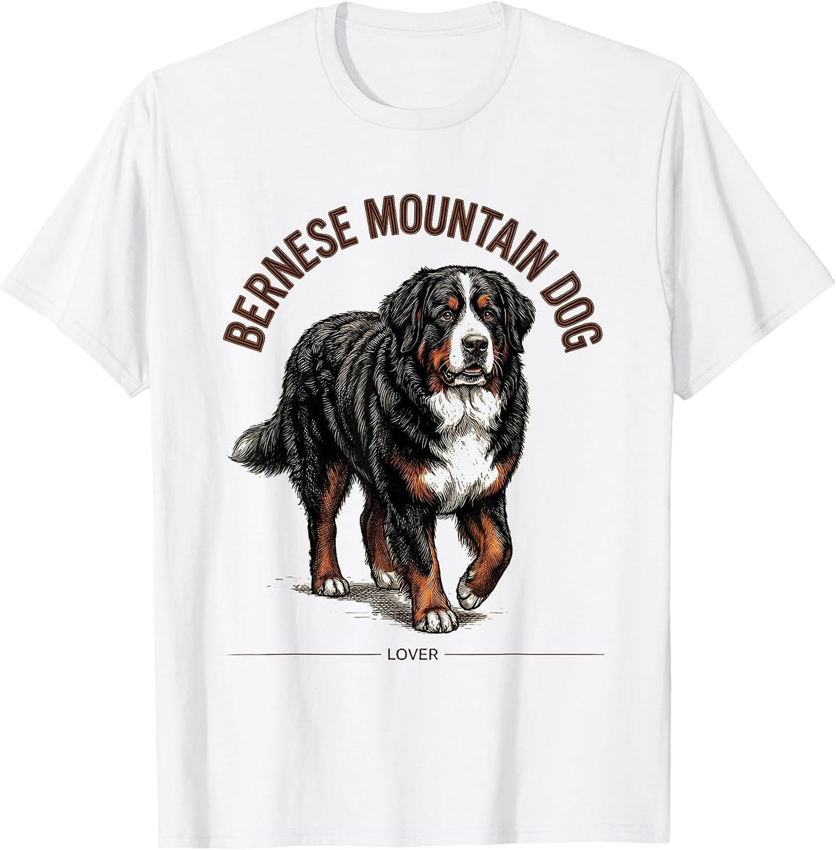 Men's Bernese Mountain Dog Lover Funny Dog Mom Dad Pet Humor T-Shirt - White