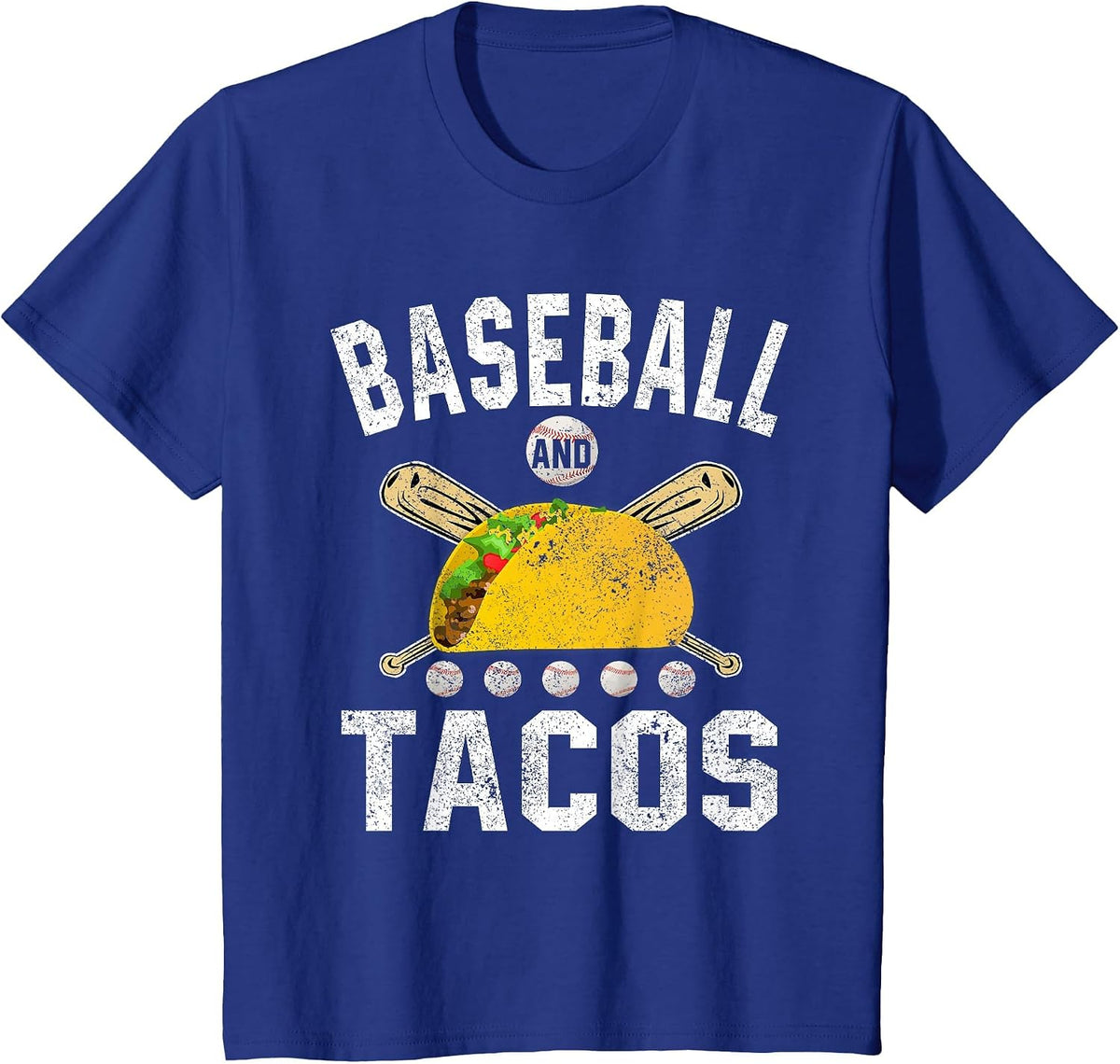 Baseball and Tacos Funny Cinco de Mayo Taco Lovers Women Men T-Shirt - Royal Blue