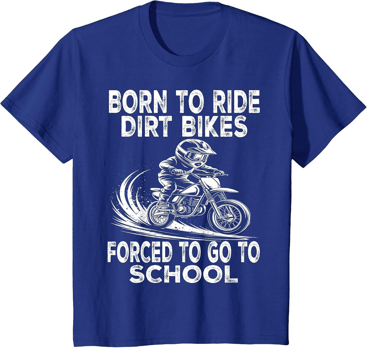 Funny Dirt Bike Art for Boys Girls Motocross Dirt Bike Rider T-Shirt - Royal Blue