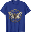 Art Doesn't End Mystic Celestial Punk Metal Dark Art T-Shirt - Royal Blue