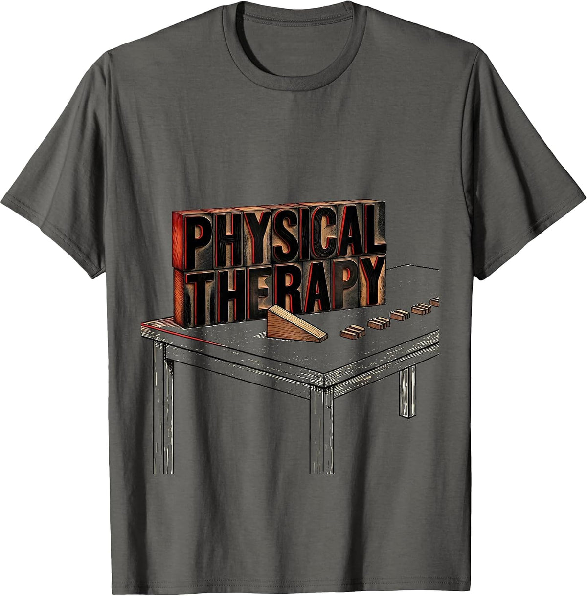 Men's Physical Therapy Occupational Therapist PT Month Work Wear T-Shirt - Asphalt Grey