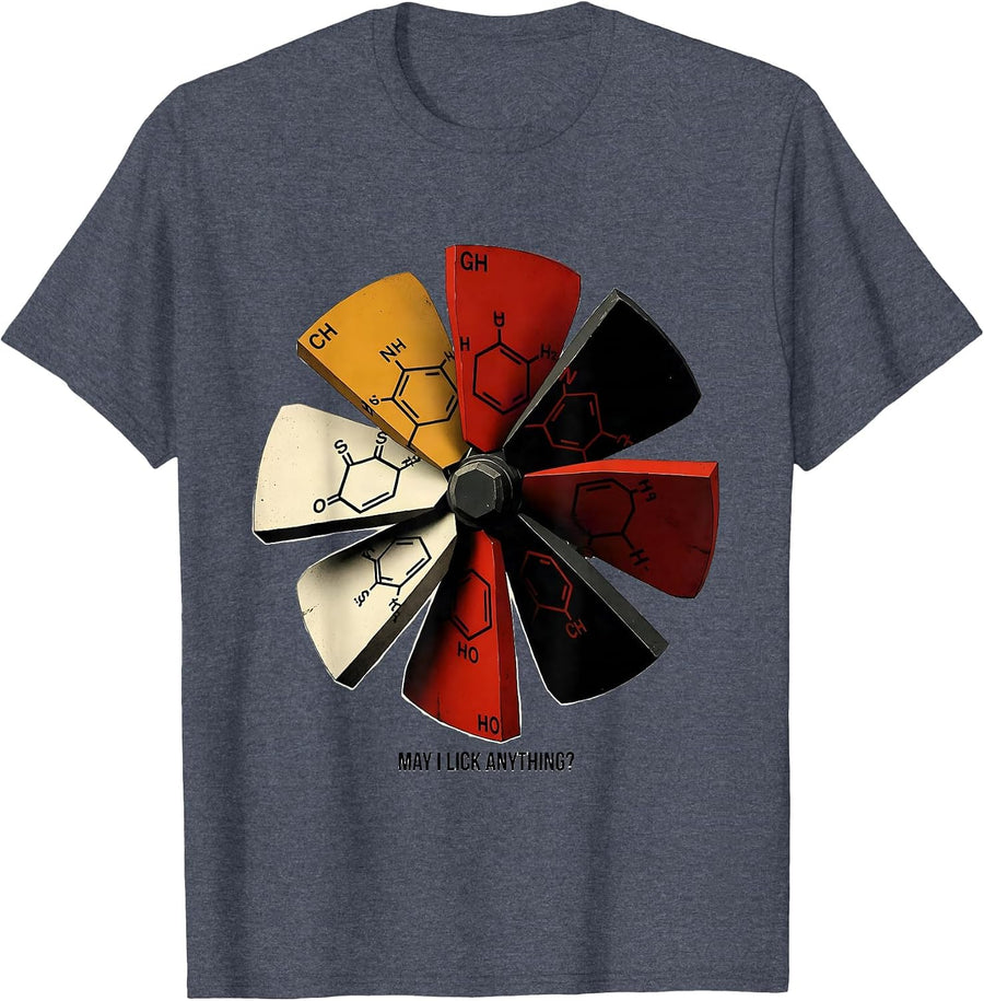 May I Lick Anything Funny Periodic Table Science Teacher T-Shirt - Heather Blue