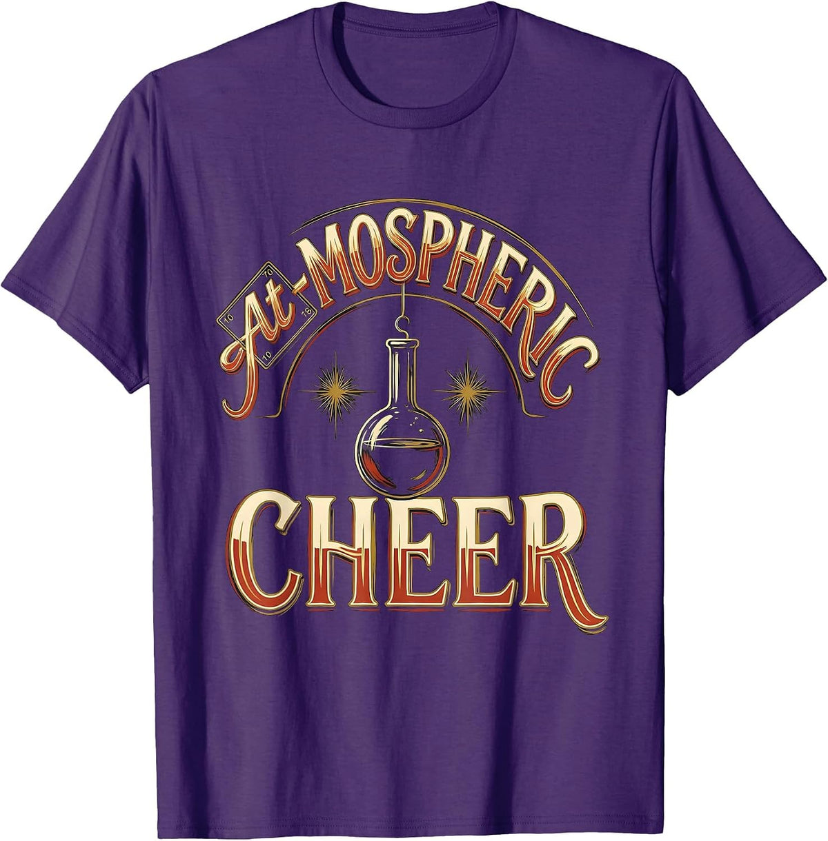 At-mospheric Cheer Funny Chemistry Nerd Humor Science T-Shirt - Purple