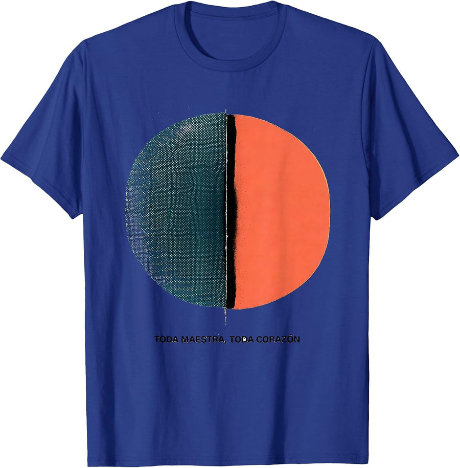 Toda Maestra Toda Corazón Bilingual Spanish Teacher Back T-Shirt - Royal Blue