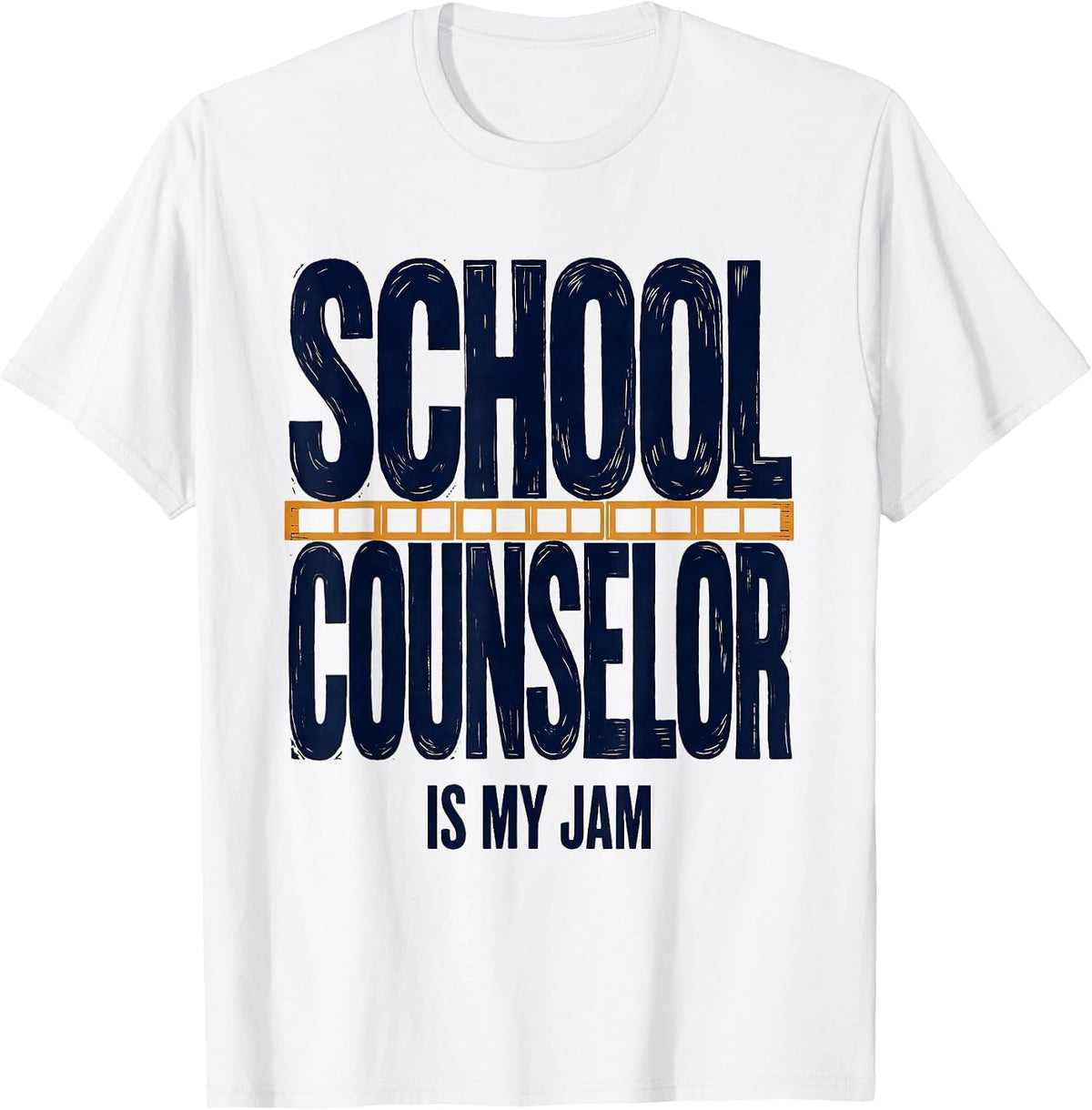 Men's School Counselor Is My Jam Groovy Retro Pride T-Shirt - White