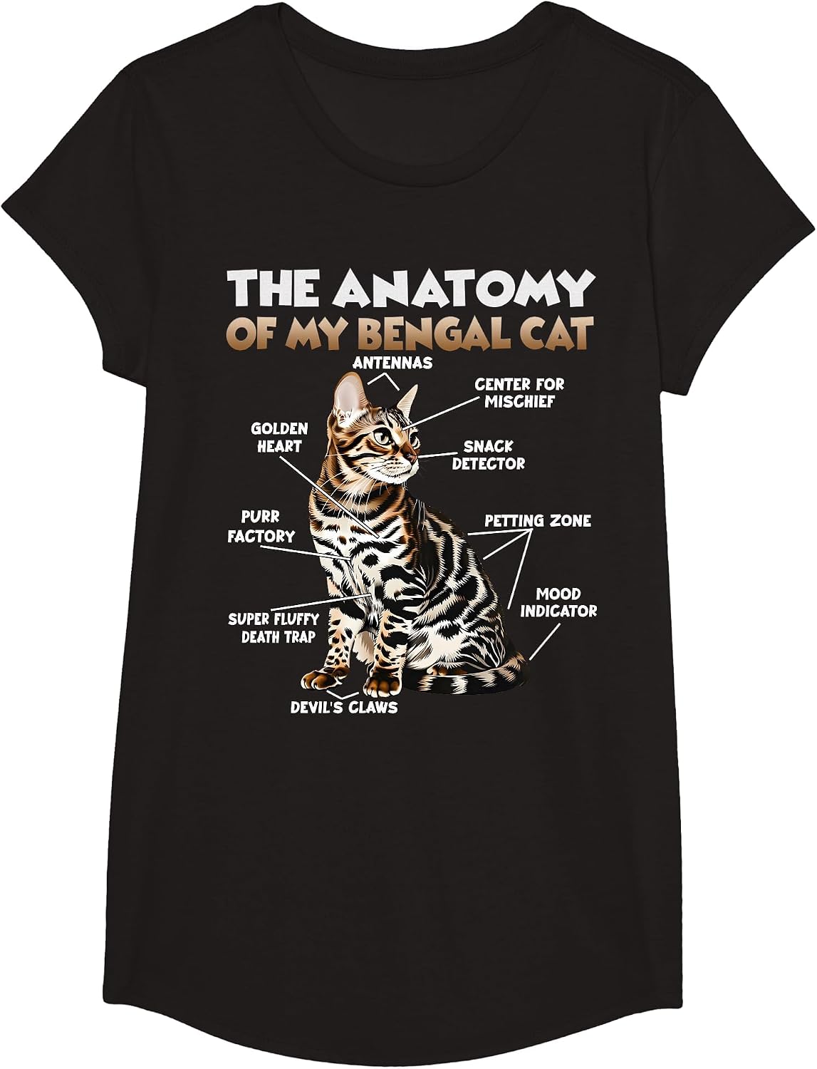 Bengal Cats T | Bengal Cat Cats Bengal Cat Owner T-Shirt - Girls Black