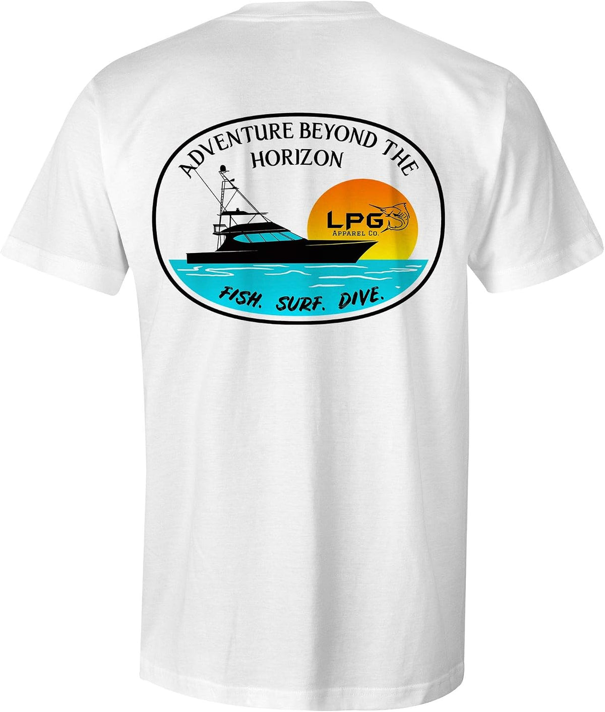 Big Rock Sportfish Premium Cotton Fishing Tee T-Shirt - White