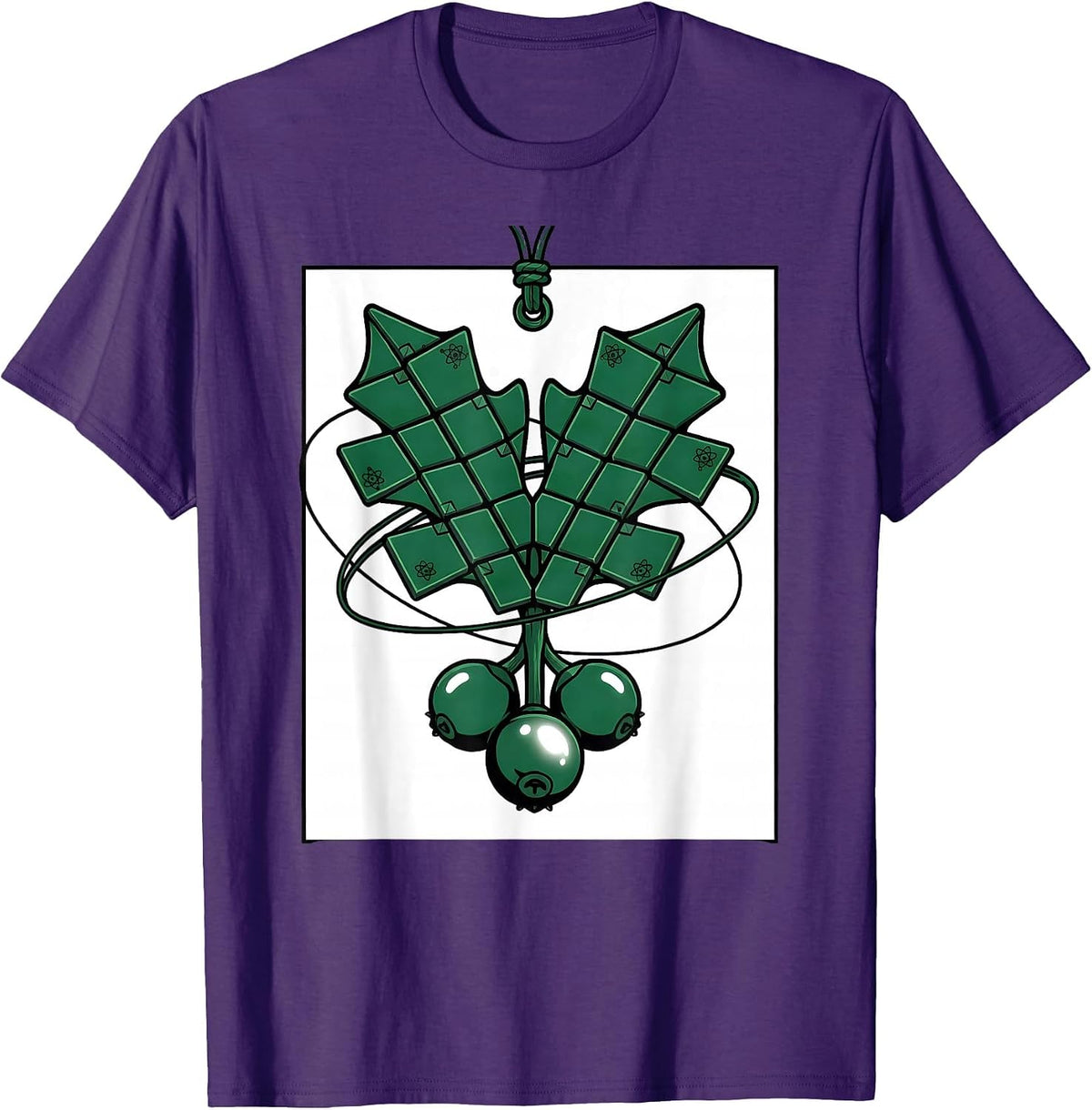 Mistletoe Sprig Periodic Table Chemistry Pun Science Nerd T-Shirt - Purple
