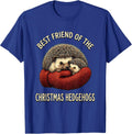 Best Friend Of The Christmas Hedgehogs Cute Hedgehog Holiday T-Shirt - Royal Blue