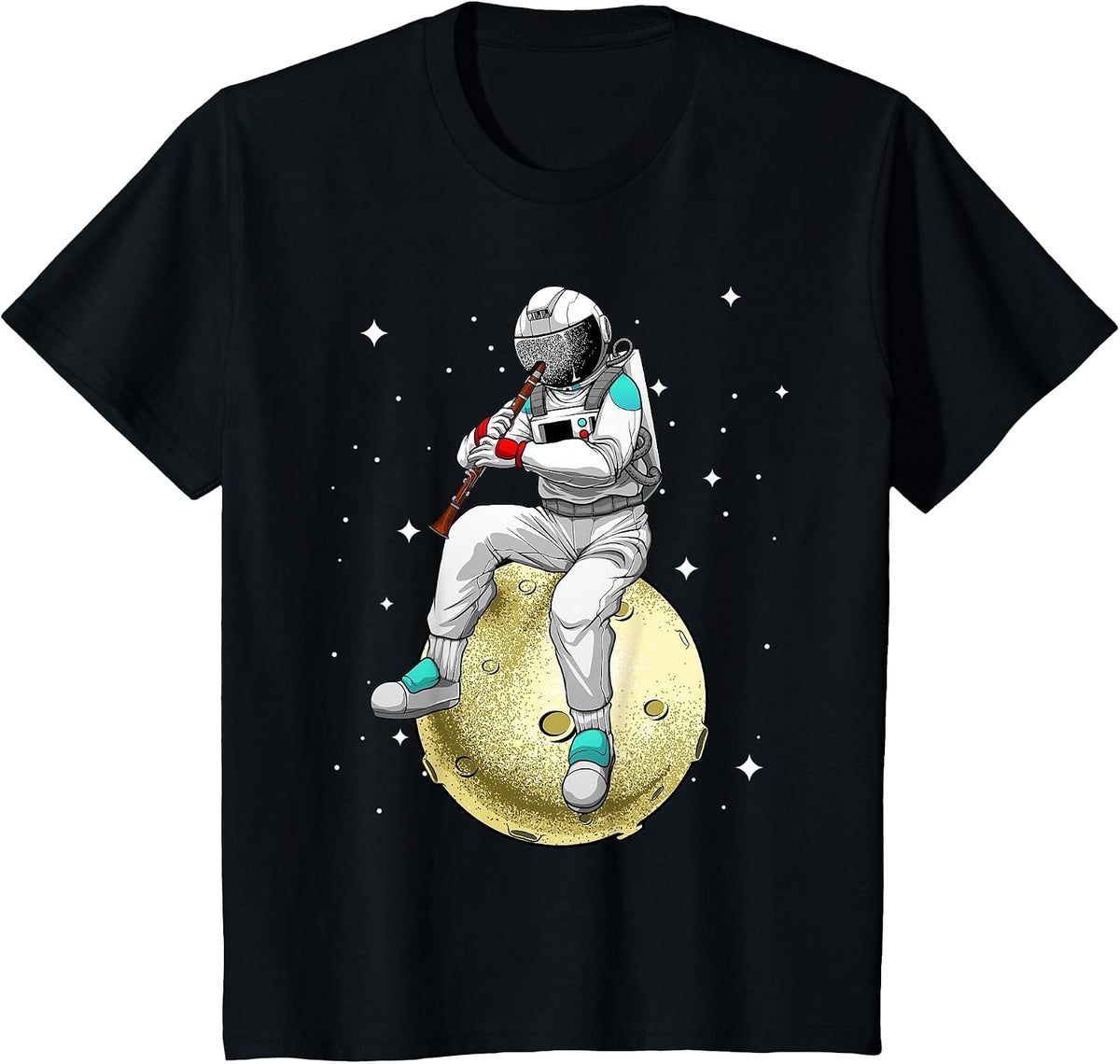 Clarinet Art for Men Women Marching Band Clarinet Player T-Shirt - Black